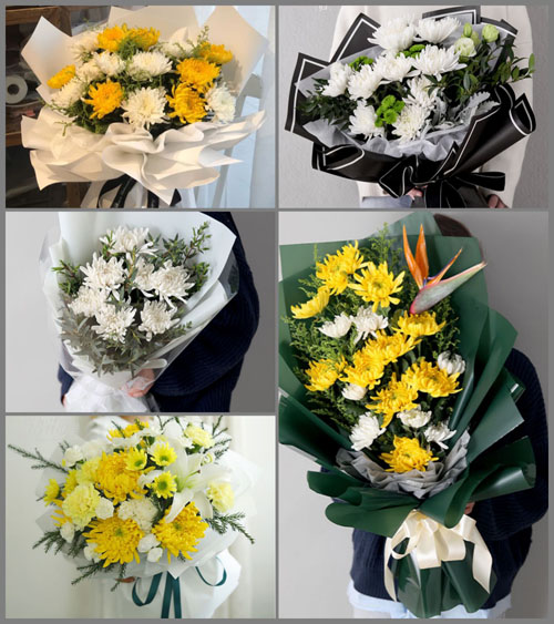 山东济南市中区四里村街道白事花束代送